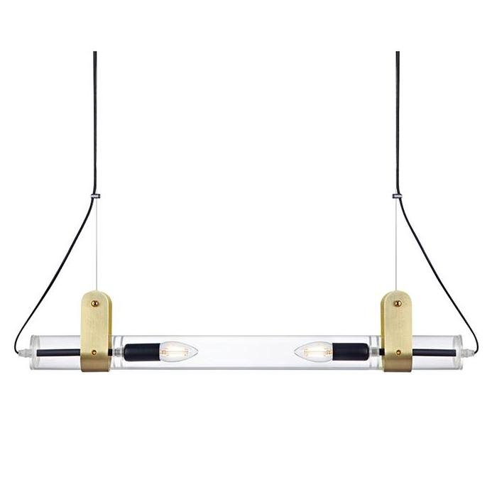 Люстра ReTube Pendant Double Латунь Люстра ReTube Pendant Double Латунь в Барнауле | Loft Concept