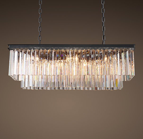 Люстра RH 1920s Odeon Clear Glass Fringe Black iron 90 Черный Люстра RH 1920s Odeon Clear Glass Fringe Black iron 90 Черный в Барнауле | Loft Concept