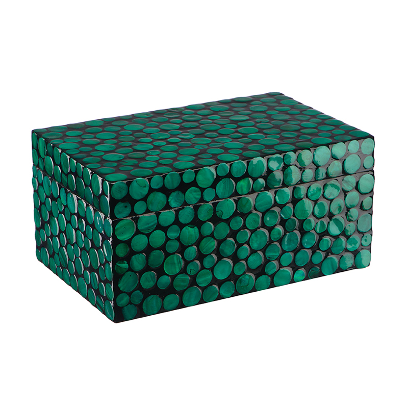 Шкатулка Box Nacre Черный Малахит (зеленый) Шкатулка Box Nacre Черный Малахит (зеленый) в Барнауле | Loft Concept