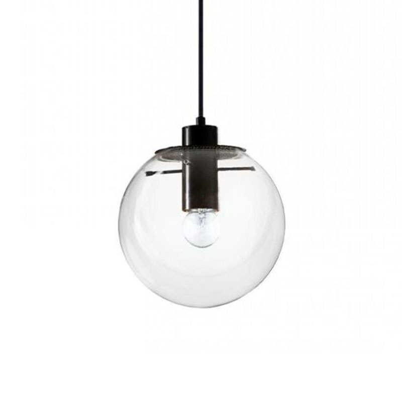 Подвесной светильник Selene Glass Ball Ceiling Lights Black 20 cm Черный Прозрачное Стекло Подвесной светильник Selene Glass Ball Ceiling Lights Black 20 cm Черный Прозрачное Стекло в Барнауле | Loft Concept