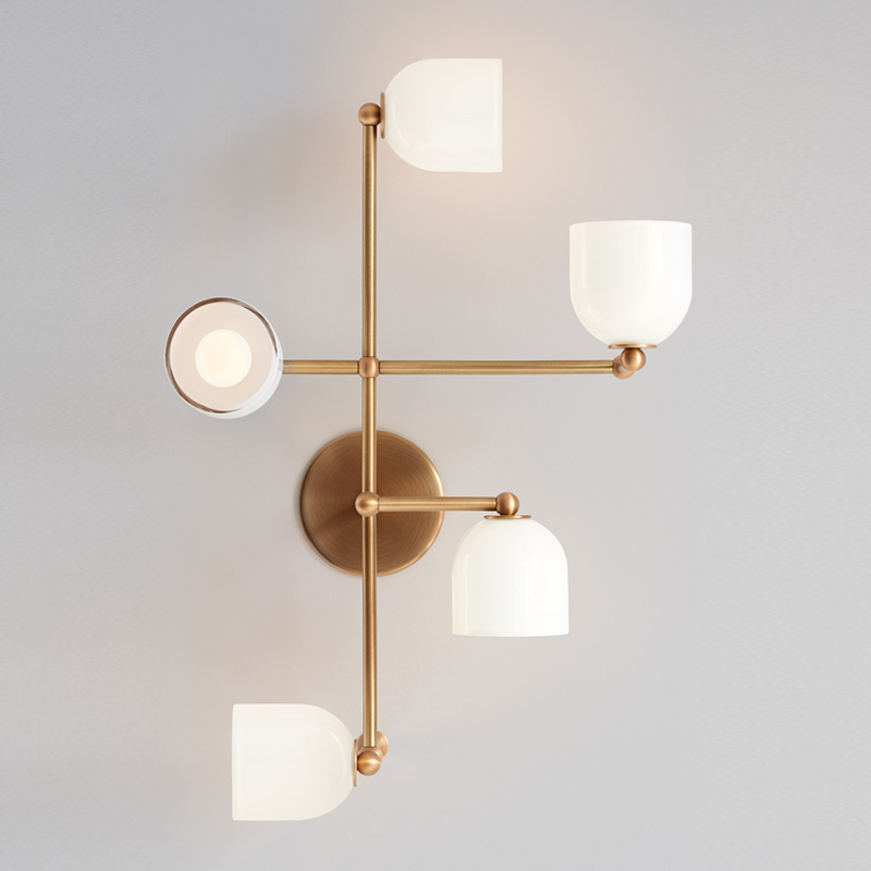 Бра Edie Sconce white Латунь Белый в Барнауле | Loft Concept 