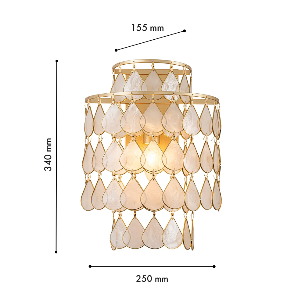 Бра с декором из натуральной морской ракушки Iridescent Light в Барнауле