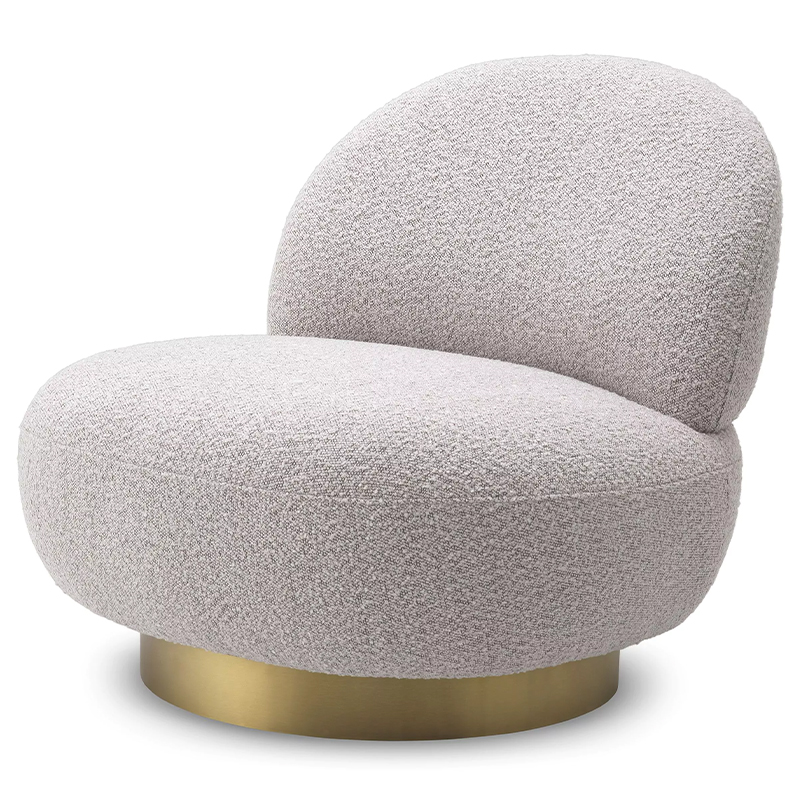 Кресло Eichholtz Swivel Chair Clement Grey Светло-серый Латунь Кресло Eichholtz Swivel Chair Clement Grey Светло-серый Латунь в Барнауле | Loft Concept