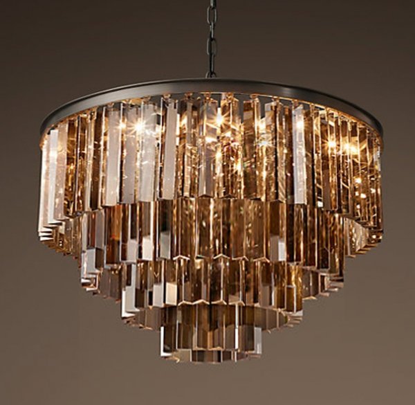 Люстра RH 1920s Odeon Smoke Glass Fringe Chandelier -60 Черный Люстра RH 1920s Odeon Smoke Glass Fringe Chandelier -60 Черный в Барнауле | Loft Concept