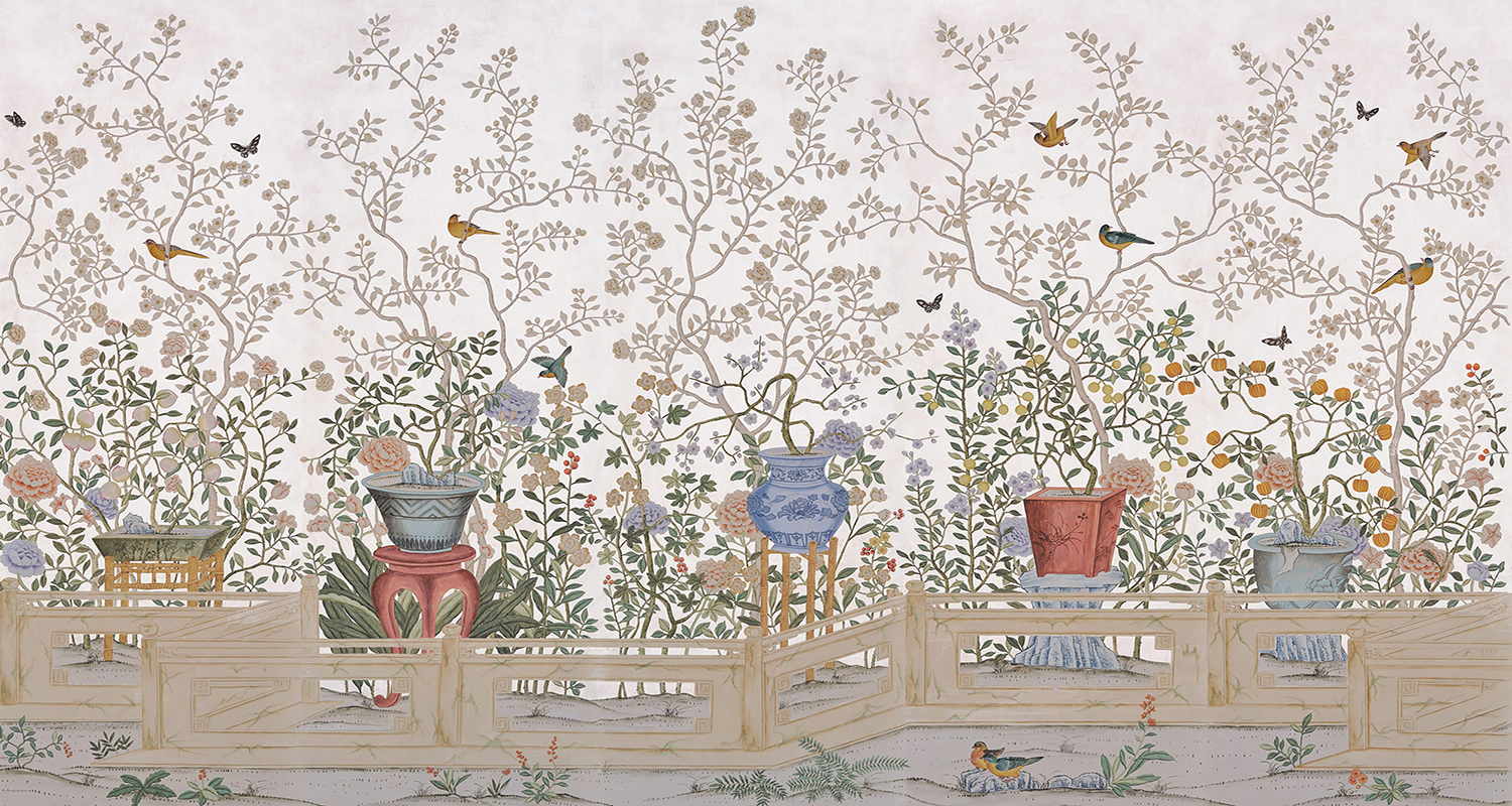 Обои ручная роспись Temple Newsam Tarnished Silver - фото