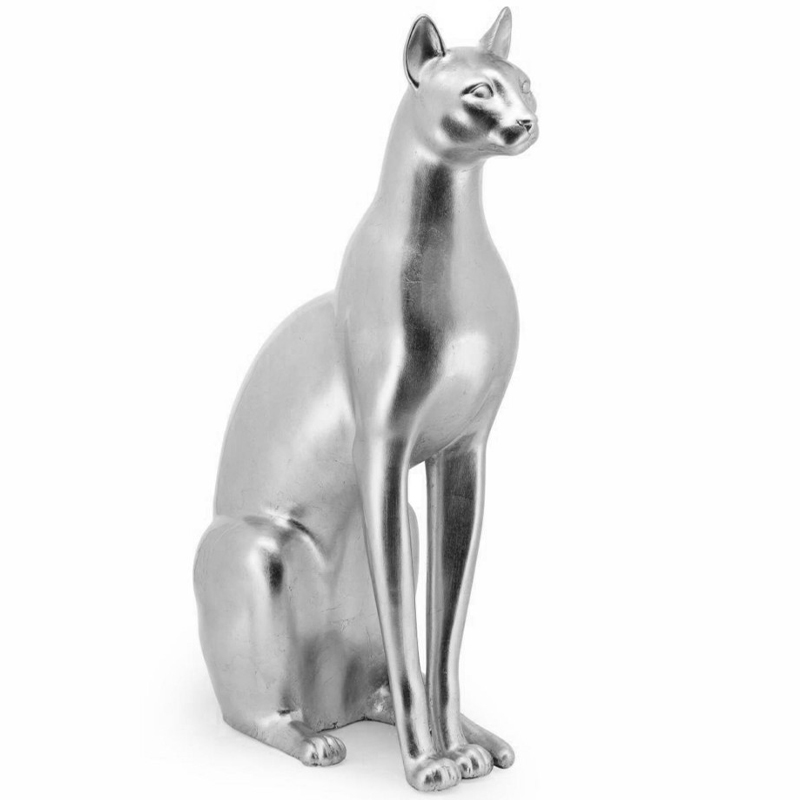 Статуэтка Abhika Egyptian Cat Silver Серебряный в Барнауле | Loft Concept 
