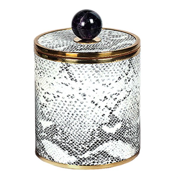 Шкатулка SNAKE CYLINDRE BOX Серый Шкатулка SNAKE CYLINDRE BOX Серый в Барнауле | Loft Concept