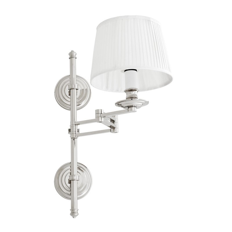 Бра Wall Lamp Favonius Nickel Никель Белый Бра Wall Lamp Favonius Nickel Никель Белый в Барнауле | Loft Concept