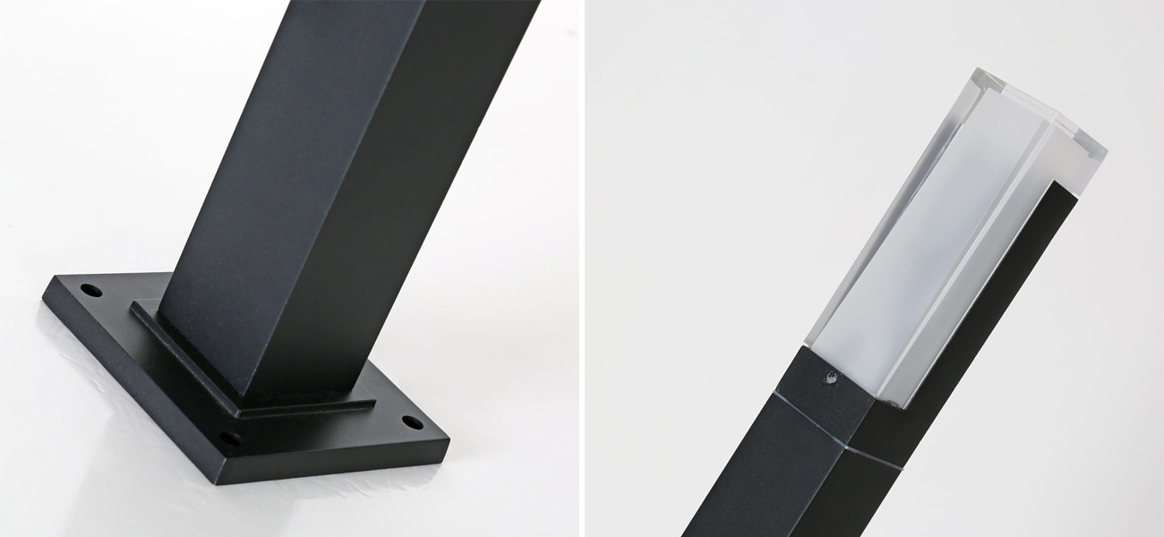 Уличный светильник черного цвета с плафоном из акрила Monume - фото