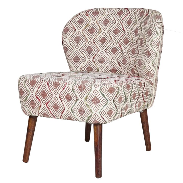 Кресло с розовым орнаментом KELIM Pattern Белый Розовый (Rose) Коричневый Кресло с розовым орнаментом KELIM Pattern Белый Розовый (Rose) Коричневый в Барнауле | Loft Concept