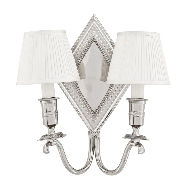 Бра Eichholtz Wall Lamp Diamond Double Никель Белый Бра Eichholtz Wall Lamp Diamond Double Никель Белый в Барнауле | Loft Concept