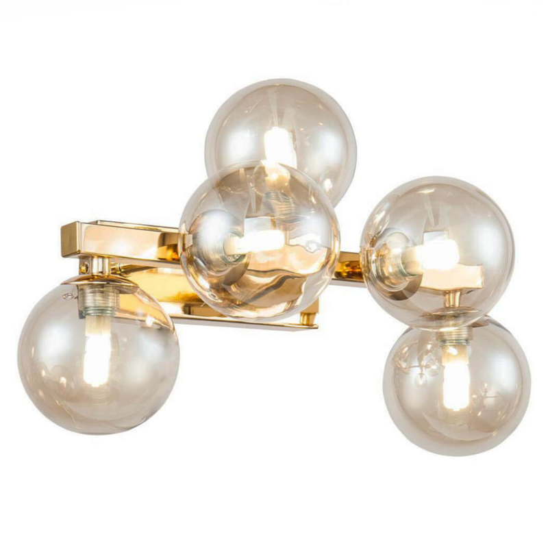 Бра Berries Chandelier Amber 5 Глянцевое золото Янтарь (Amber) Бра Berries Chandelier Amber 5 Глянцевое золото Янтарь (Amber) в Барнауле | Loft Concept