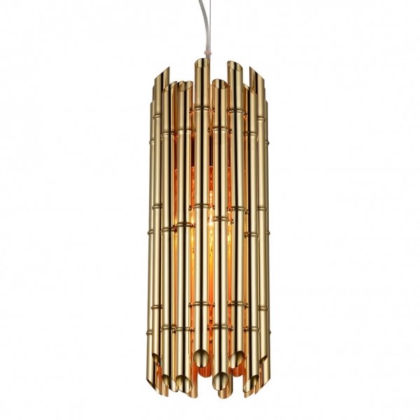 Люстра Golden Bamboo Pendant Глянцевое золото Люстра Golden Bamboo Pendant Глянцевое золото в Барнауле | Loft Concept