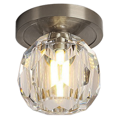 Потолочный светильник Boule de Cristal Single ceiling light Никель Прозрачное Стекло Потолочный светильник Boule de Cristal Single ceiling light Никель Прозрачное Стекло в Барнауле | Loft Concept