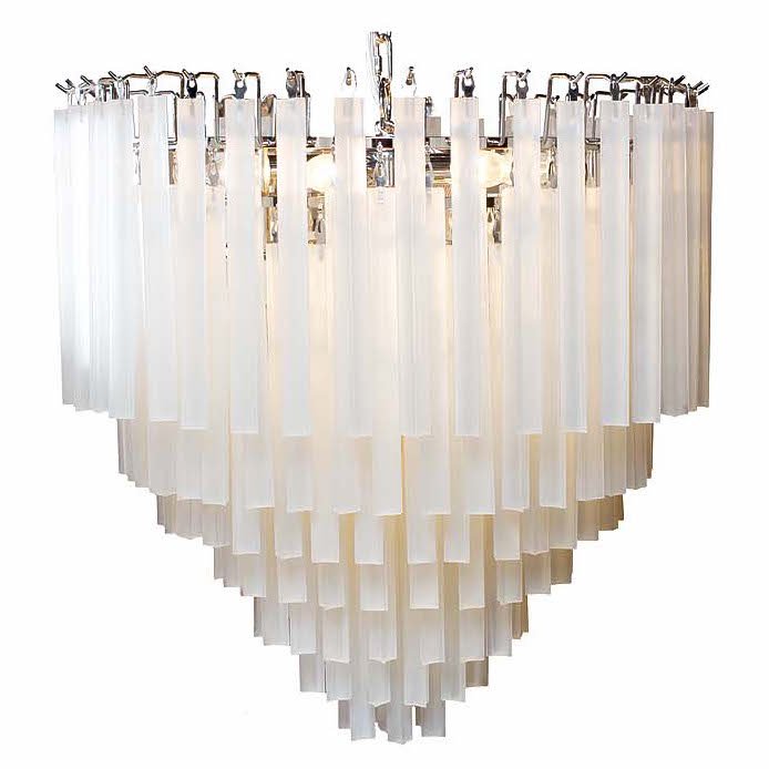 Люстра Odeon Chandelier Round Milk Хром Молочный Люстра Odeon Chandelier Round Milk Хром Молочный в Барнауле | Loft Concept