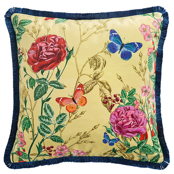 Декоративная подушка Flowers and Butterflies Мульти Декоративная подушка Flowers and Butterflies Мульти в Барнауле | Loft Concept