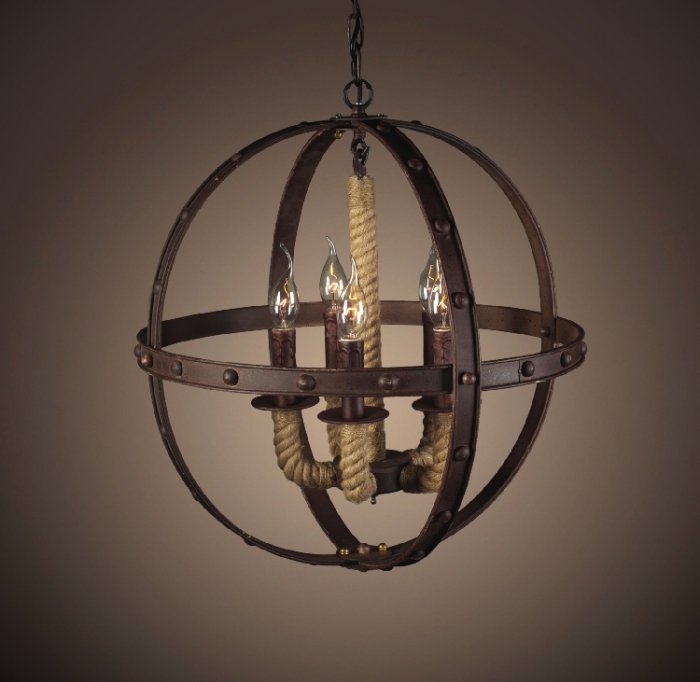 Люстра Spere Loft Rope Light Коричневый Люстра Spere Loft Rope Light Коричневый в Барнауле | Loft Concept