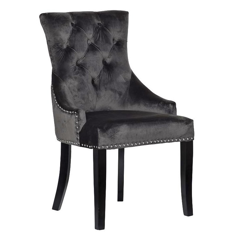 Стул Cozy Gray Chair Серый Хром Черный Стул Cozy Gray Chair Серый Хром Черный в Барнауле | Loft Concept