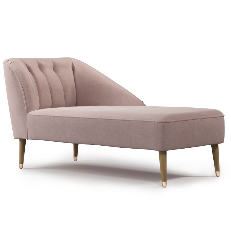Кушетка Chaise Longue, Pink Cotton Velvet Розовый пастельный Кушетка Chaise Longue, Pink Cotton Velvet Розовый пастельный в Барнауле | Loft Concept