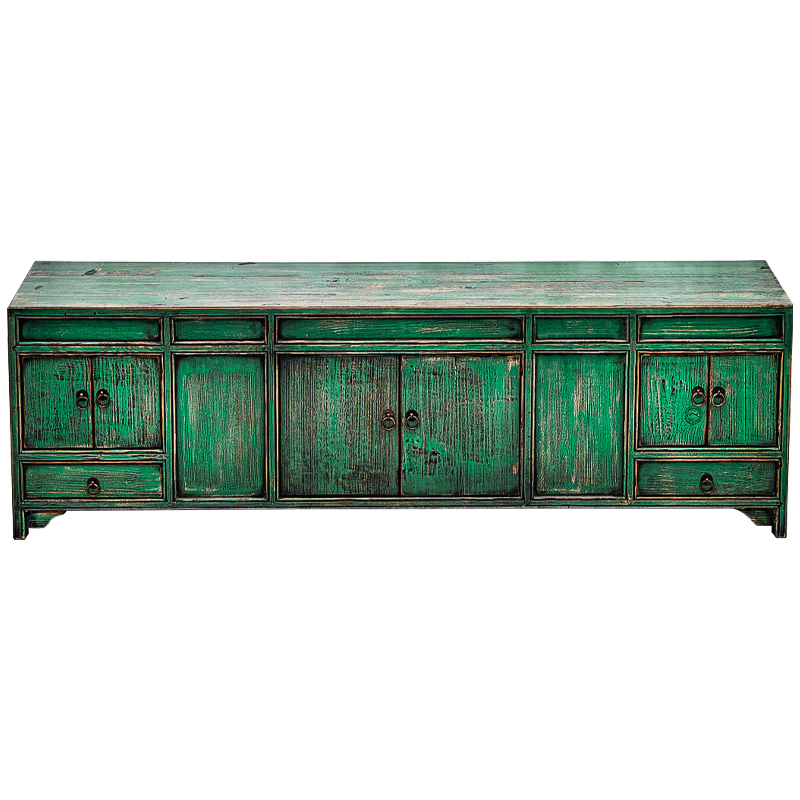 Комод длинный в винтажном стиле Holden Loft Chest of Drawers Green Зеленый Коричневый винтаж в Барнауле | Loft Concept 