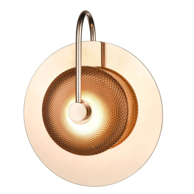 Бра Gold Disk One Mirrored Золотой Зеркало Бра Gold Disk One Mirrored Золотой Зеркало в Барнауле | Loft Concept