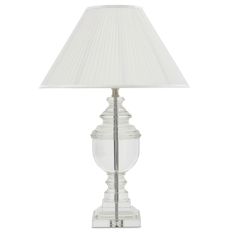 Настольная лампа Eichholtz Table Lamp Noble Прозрачный Белый Никель в Барнауле | Loft Concept 