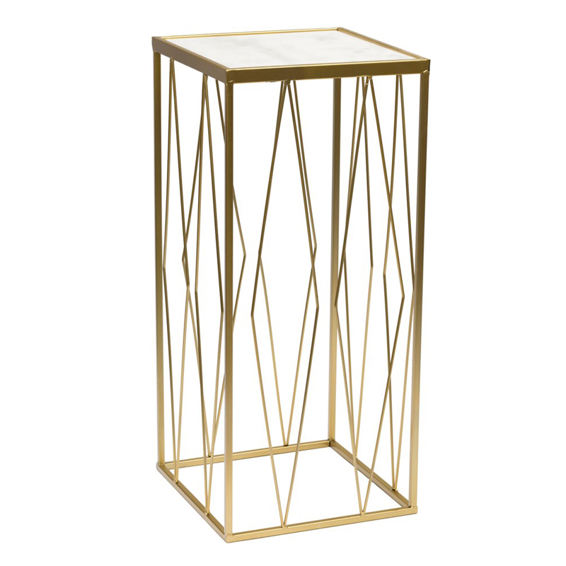 Подставка Geometric Interior Stand белый мрамор Золотой Белый Мрамор Bianco Подставка Geometric Interior Stand белый мрамор Золотой Белый Мрамор Bianco в Барнауле | Loft Concept