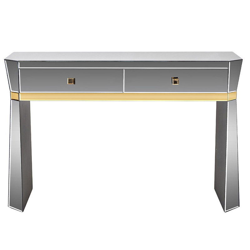 Консоль зеркальная Emiliano Mirrored Console Зеркало Золотой Консоль зеркальная Emiliano Mirrored Console Зеркало Золотой в Барнауле | Loft Concept