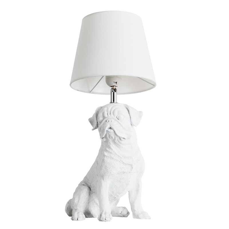 Настольная лампа White Bulldog Table Lamp Белый Настольная лампа White Bulldog Table Lamp Белый в Барнауле | Loft Concept