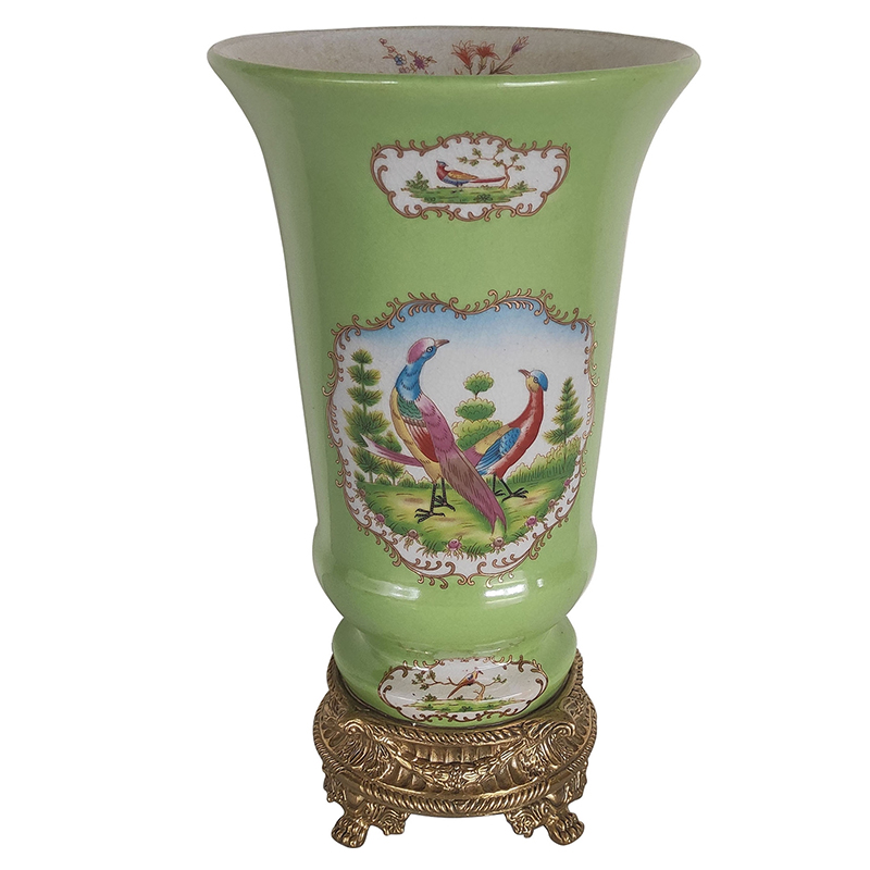 Ваза Gabino Green Vase Бронза Мульти Зеленый Ваза Gabino Green Vase Бронза Мульти Зеленый в Барнауле | Loft Concept