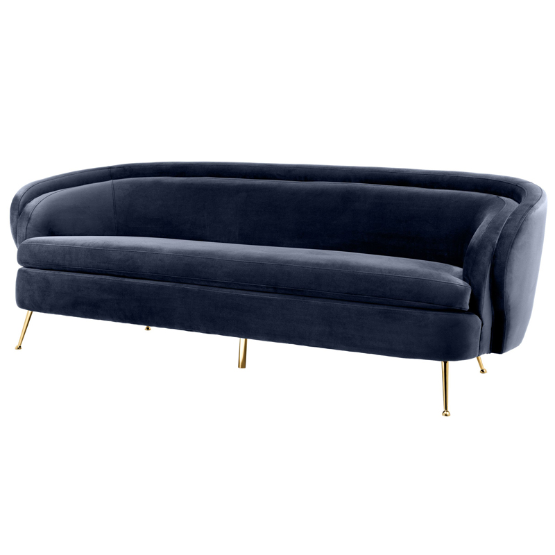 Диван Eichholtz Sofa Orion Синий Латунь Диван Eichholtz Sofa Orion Синий Латунь в Барнауле | Loft Concept
