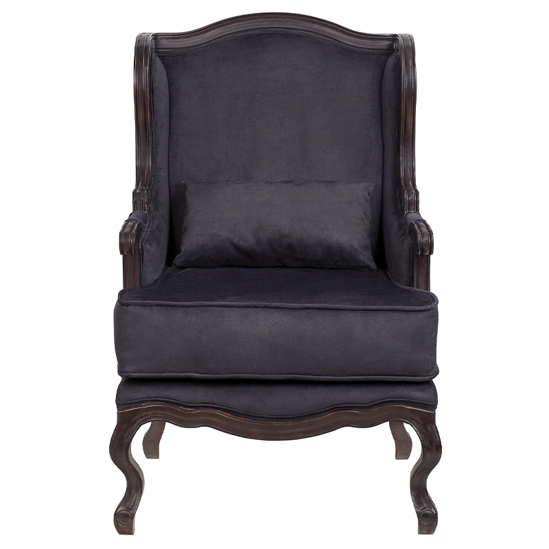 Кресло George Grand Armchair black velour Черный Коричневый Кресло George Grand Armchair black velour Черный Коричневый в Барнауле | Loft Concept