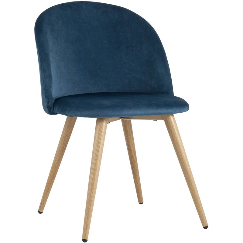 Стул Miruna Chair II Синий Велюр Синий Древесина в Барнауле | Loft Concept 