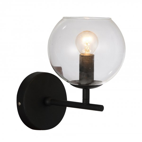 Настенный светильник Sphere Cumulus Glass Wall Черный Настенный светильник Sphere Cumulus Glass Wall Черный в Барнауле | Loft Concept