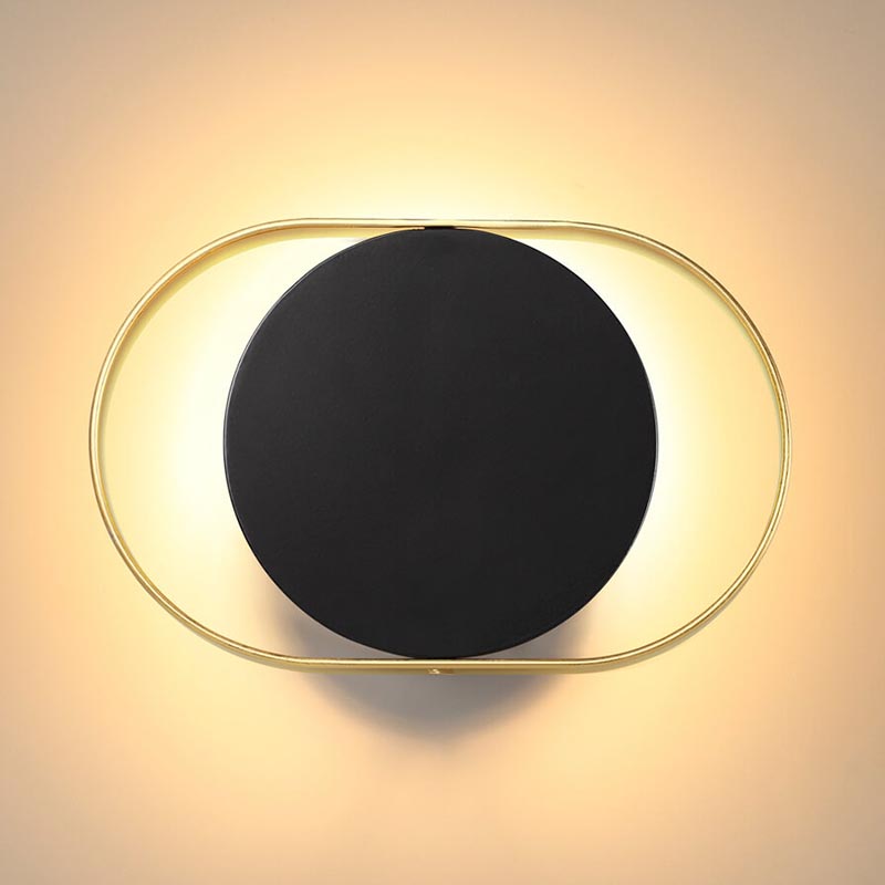 Бра Globo Ocular Sconce Oval Black Золотой Черный в Барнауле | Loft Concept 