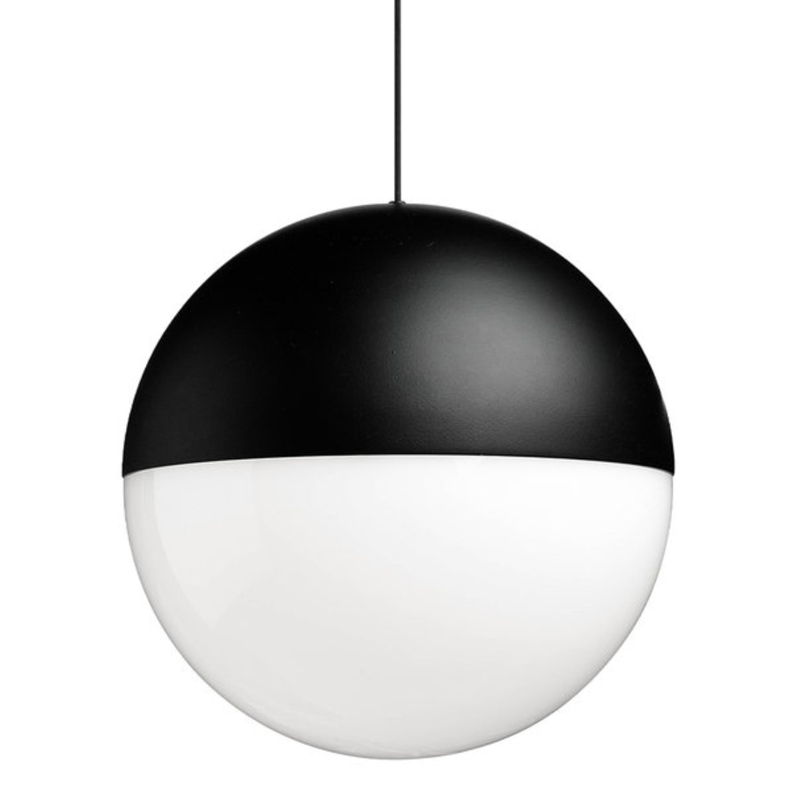 Подвесной светильник pendant lamp SPHERE II Черный Белое матовое стекло Подвесной светильник pendant lamp SPHERE II Черный Белое матовое стекло в Барнауле | Loft Concept