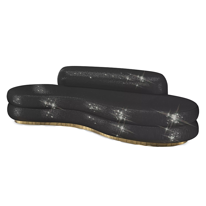 Диван Philipp Plein Sofa Icon Limited Edition Чёрный Черный Латунь Диван Philipp Plein Sofa Icon Limited Edition Чёрный Черный Латунь в Барнауле | Loft Concept