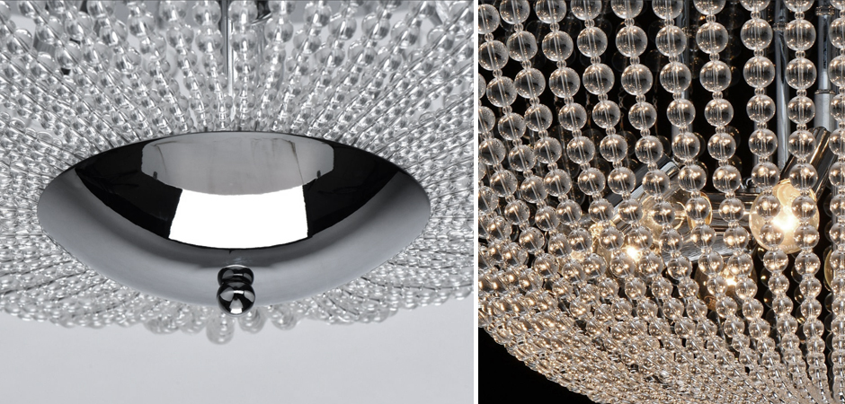 Потолочный светильник Virginia Clear Beads ceiling Chrome L Потолочный светильник Virginia Clear Beads ceiling Chrome L - Loft-Concept в Барнауле