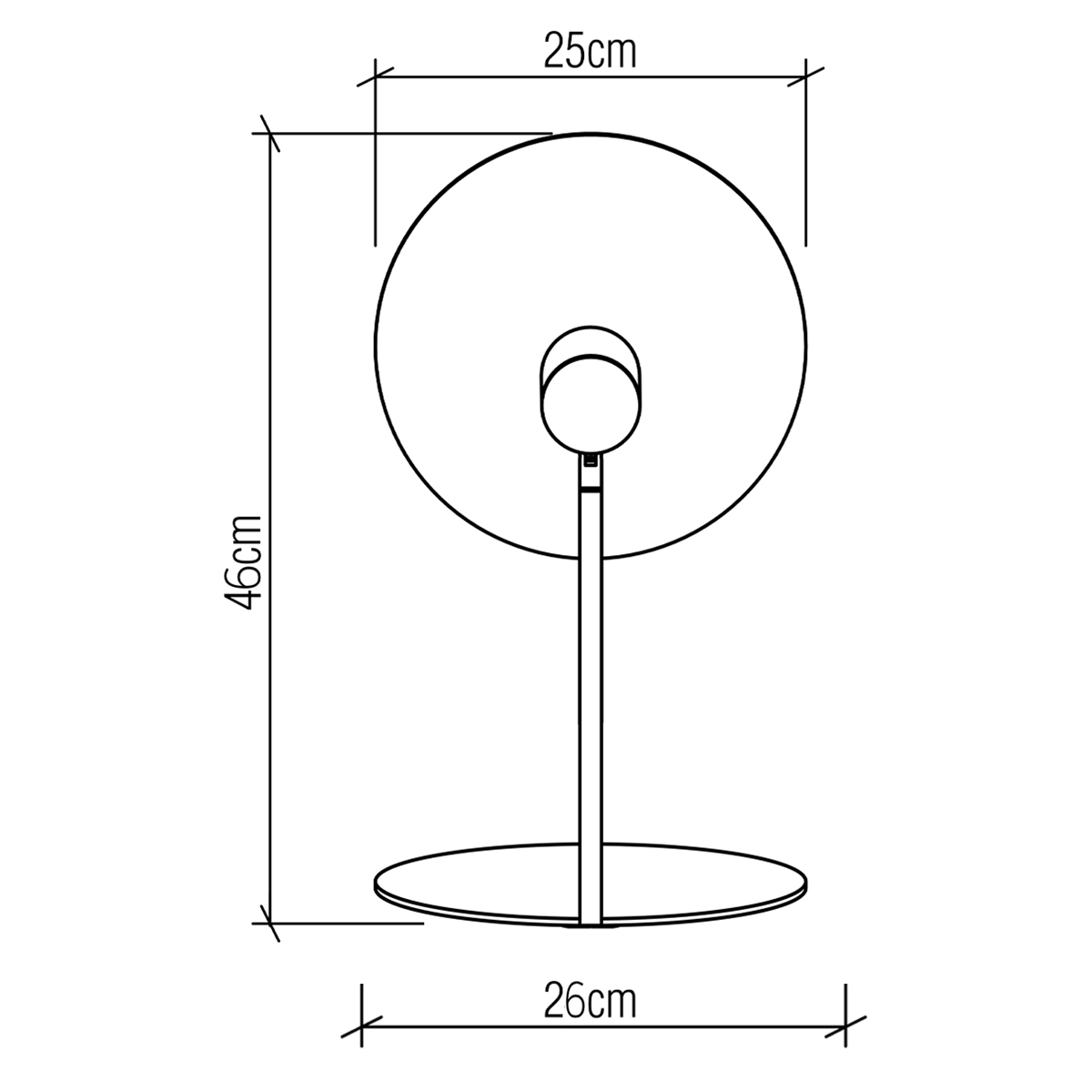 Настольная лампа с круглым деревянным отражателем и черным цилиндрическим плафоном Accord Lighting в Барнауле