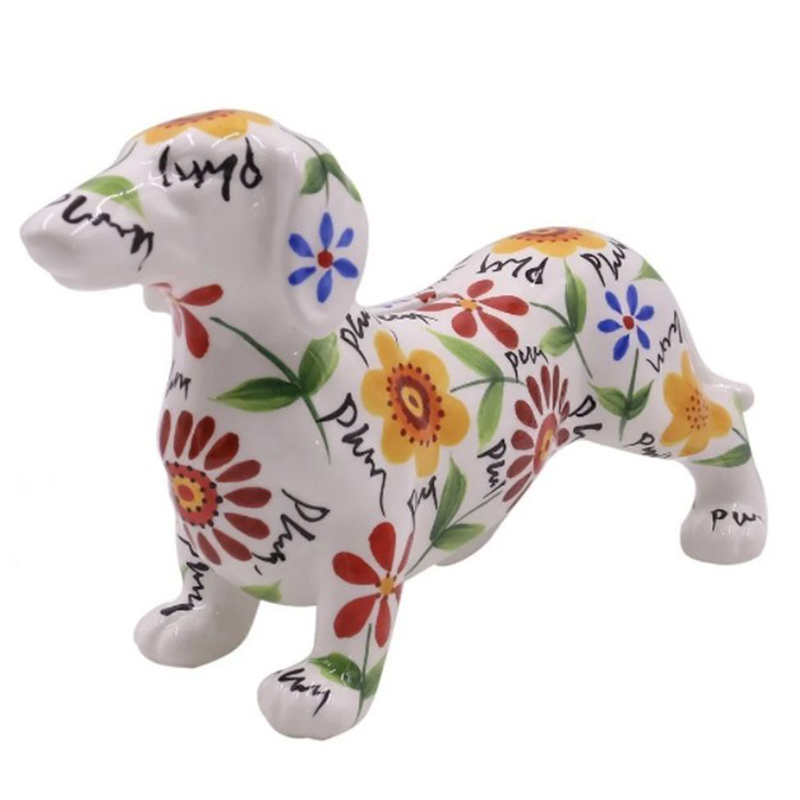 Статуэтка Flower Dachshund Белый Мульти Статуэтка Flower Dachshund Белый Мульти в Барнауле | Loft Concept