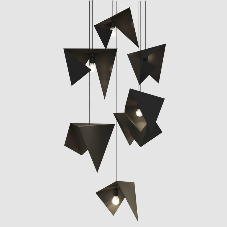 Люстра Chandelier BIRD 7 black LGH0731 Черный матовый Люстра Chandelier BIRD 7 black LGH0731 Черный матовый в Барнауле | Loft Concept