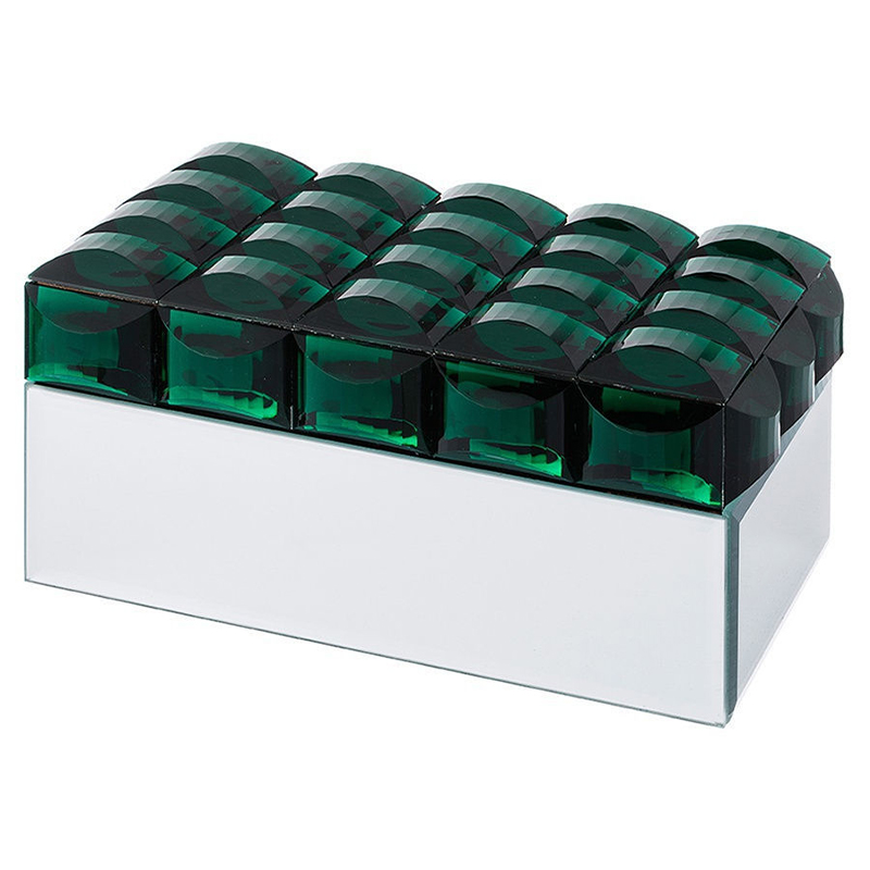 Шкатулка Glass Emerald Mirror Box Изумрудный Зеркало Шкатулка Glass Emerald Mirror Box Изумрудный Зеркало в Барнауле | Loft Concept