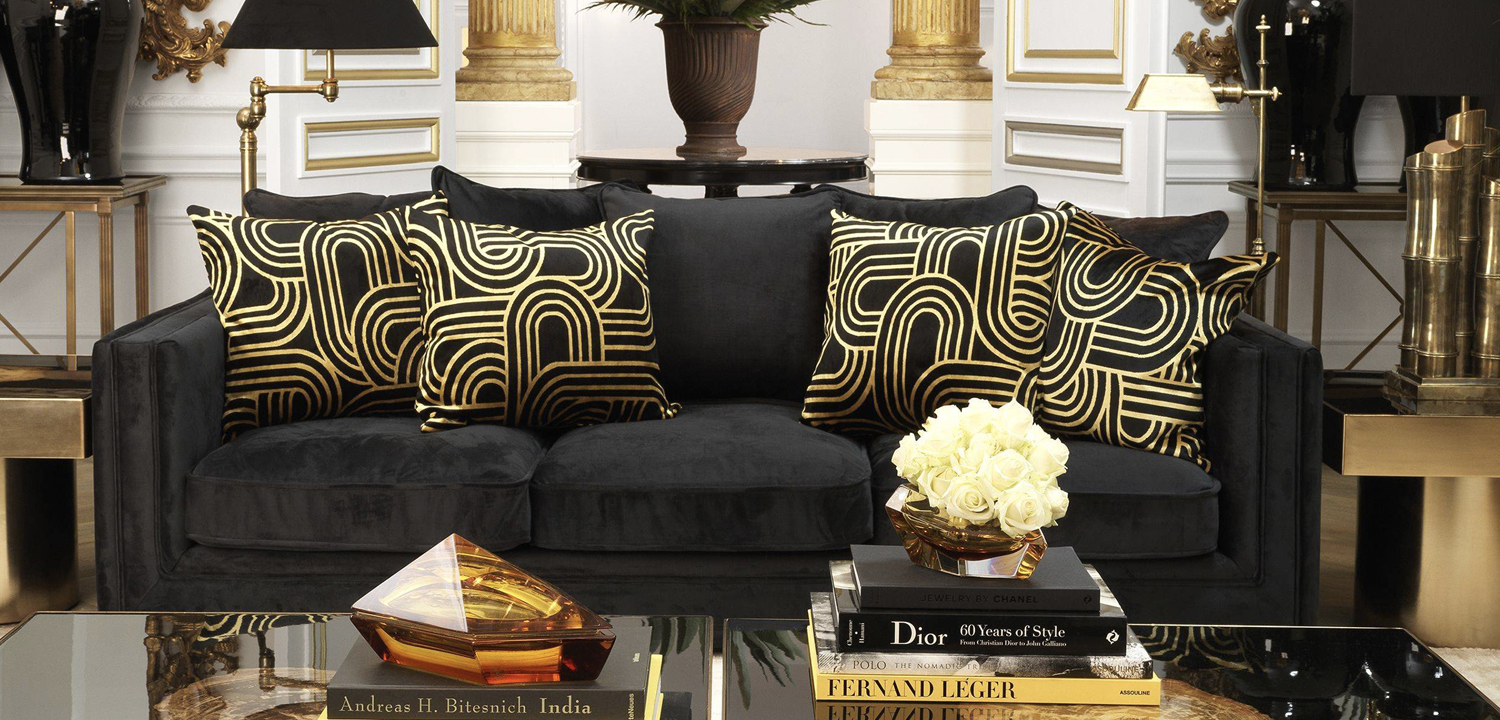 Диван Eichholtz Sofa Menorca black - фото №2