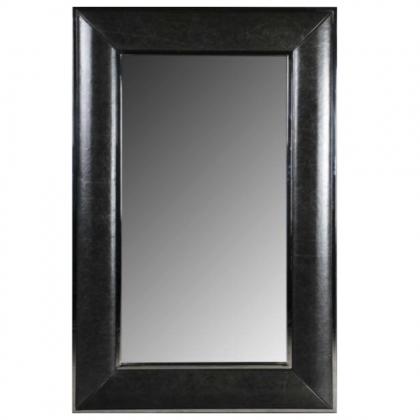 Зеркало настенное Leather Lux Mirror Square Коричневый в Барнауле | Loft Concept 