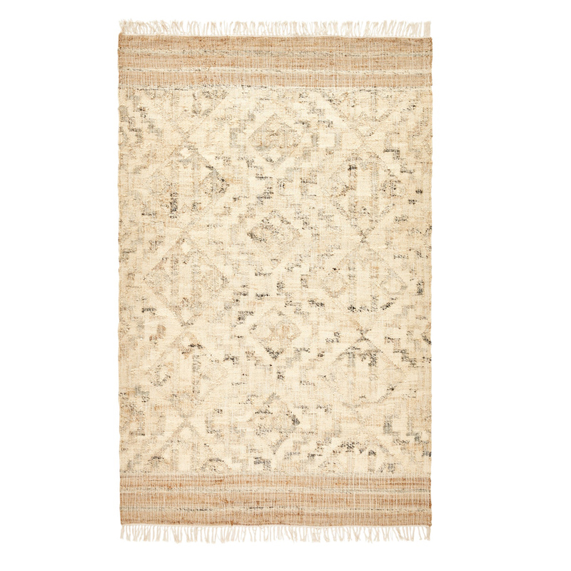 Ковер Graphic Carpet джут и хлопок Бежевый Серый Ковер Graphic Carpet джут и хлопок Бежевый Серый в Барнауле | Loft Concept