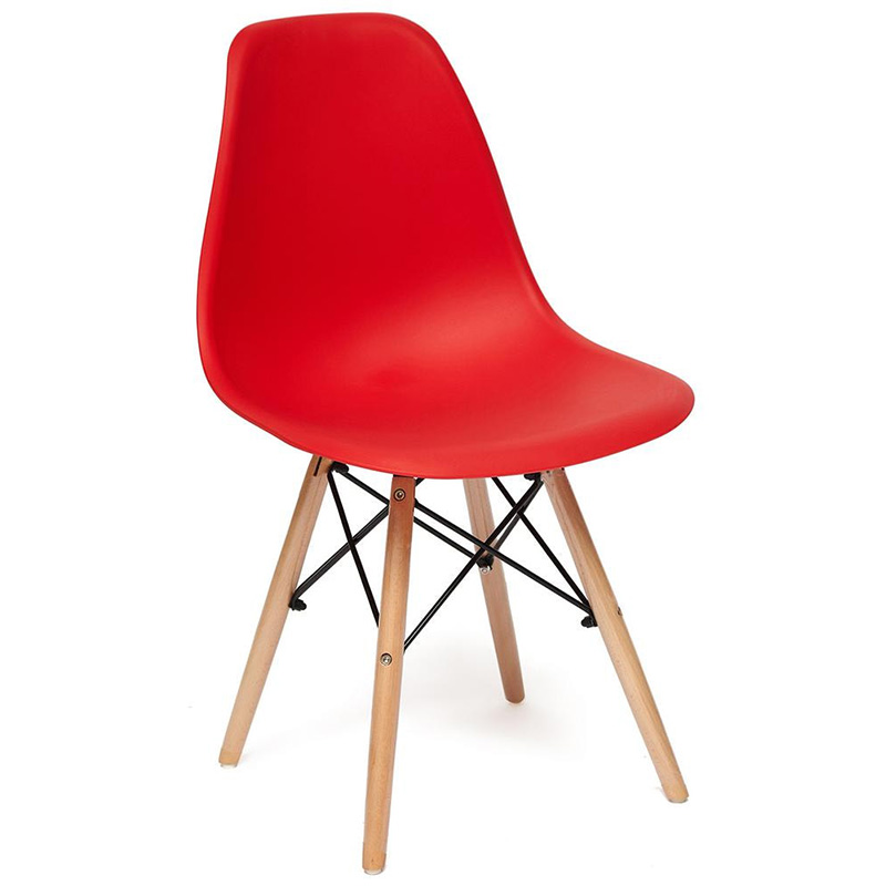Стул DSW red Красный Древесина Стул DSW red Красный Древесина в Барнауле | Loft Concept