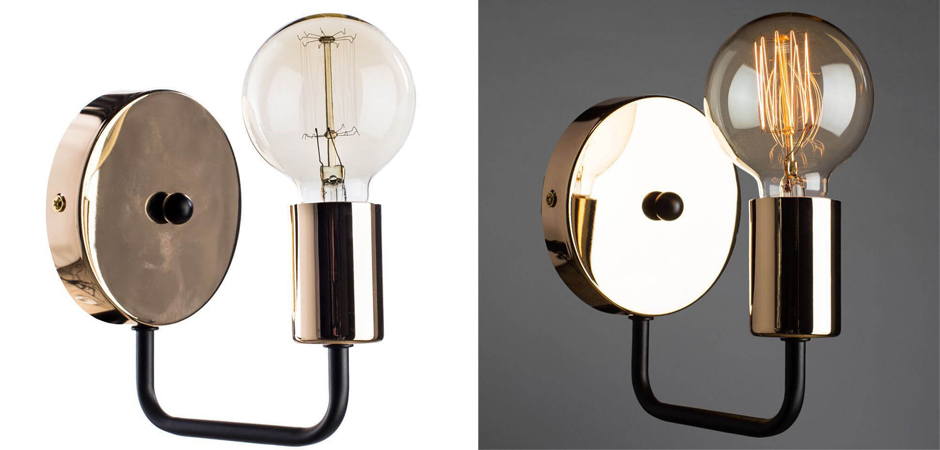 Бра Loft Industrial Glossy Gold Sconces Бра Loft Industrial Glossy Gold Sconces - Loft-Concept в Барнауле
