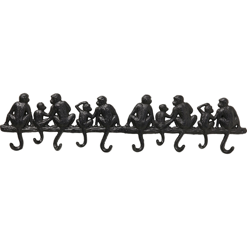 Настенная вешалка Monkey Family L Черный Настенная вешалка Monkey Family L Черный в Барнауле | Loft Concept