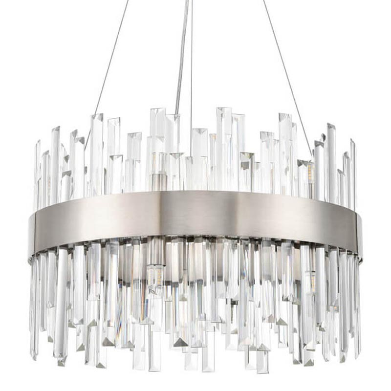 Люстра Cramer Chandelier 50 satin nickel Прозрачный (Transparent) Никель Сатин Люстра Cramer Chandelier 50 satin nickel Прозрачный (Transparent) Никель Сатин в Барнауле | Loft Concept