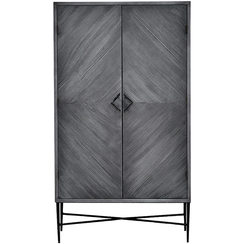 Шкаф Macayo Wardrobe Серый Черный Коричневый Шкаф Macayo Wardrobe Серый Черный Коричневый в Барнауле | Loft Concept